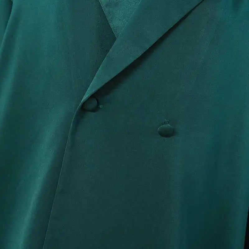 Ensemble Pantalon Ample & Chemise — Col Rabattu, Manches Longues, Coupe Lâche
