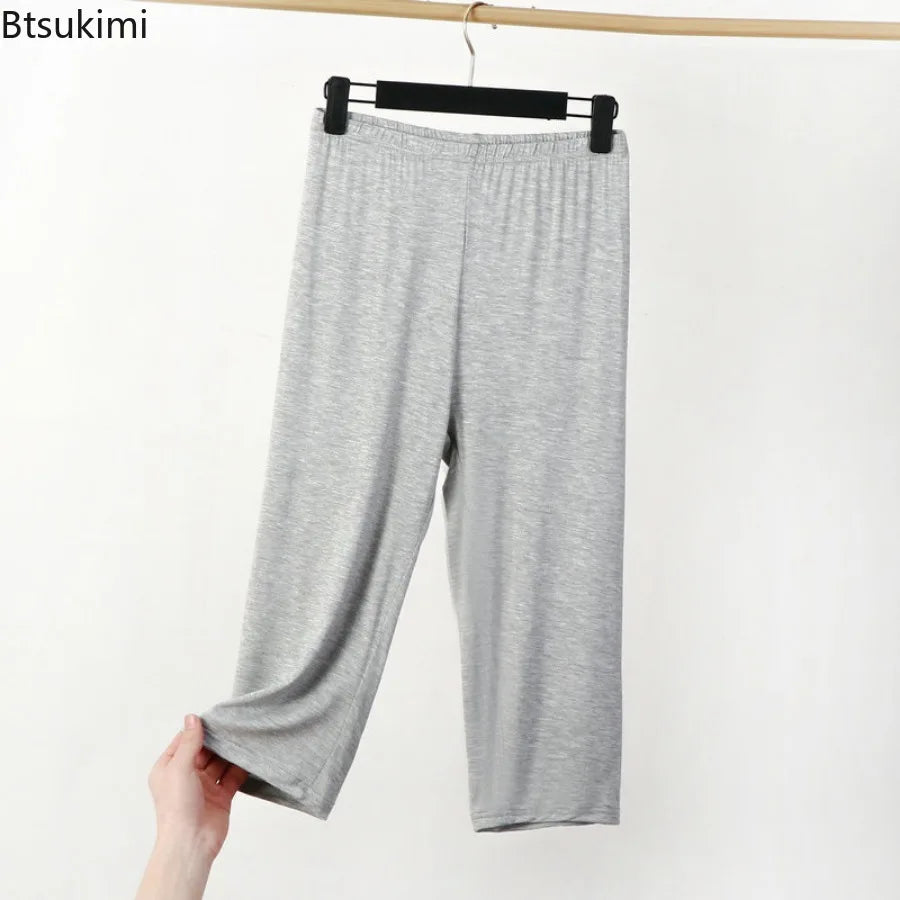 Legging Longueur Mollet — Coton & Spandex, Taille Élastique