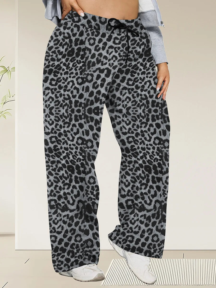 Pantalon Jambes Larges — Taille Élastique & Poches