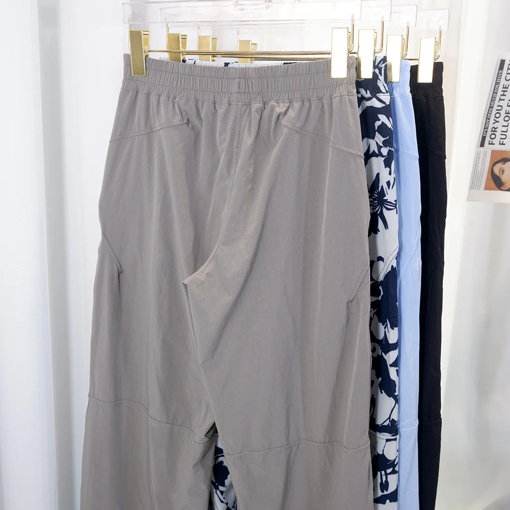 Pantalon Sport Jambes Larges Imprimé — Poche, Respirant, Pleine Longueur