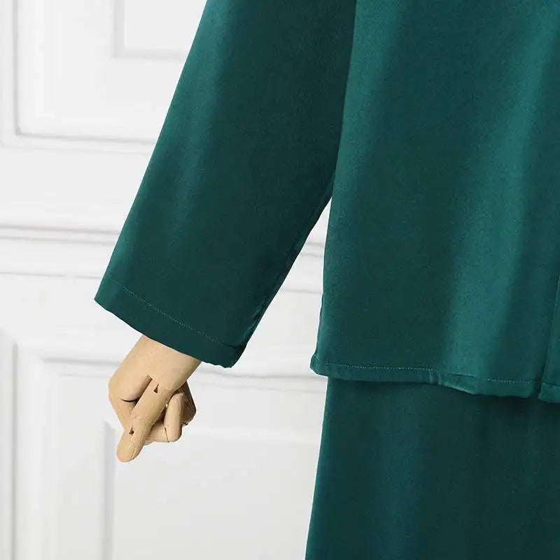 Ensemble Pantalon Ample & Chemise — Col Rabattu, Manches Longues, Coupe Lâche