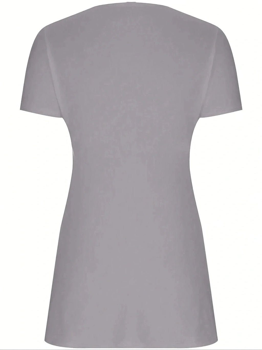 Top Plissé Devant Col en V — Manches Courtes, Coupe Régulière, Tailles 1XL-5XL