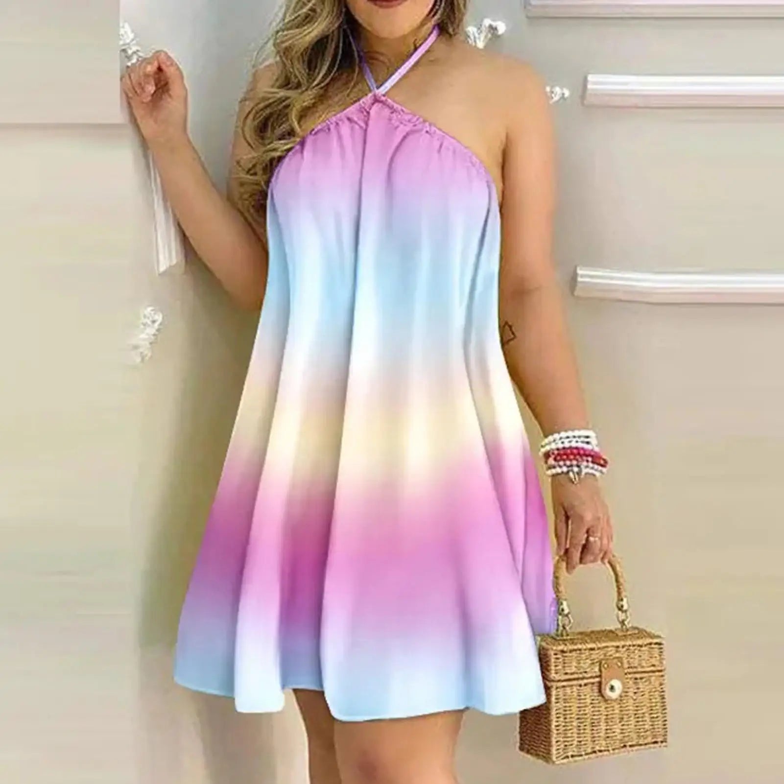 Mini Robe Dos Nu — Imprimé Floral & Bretelles Spaghetti