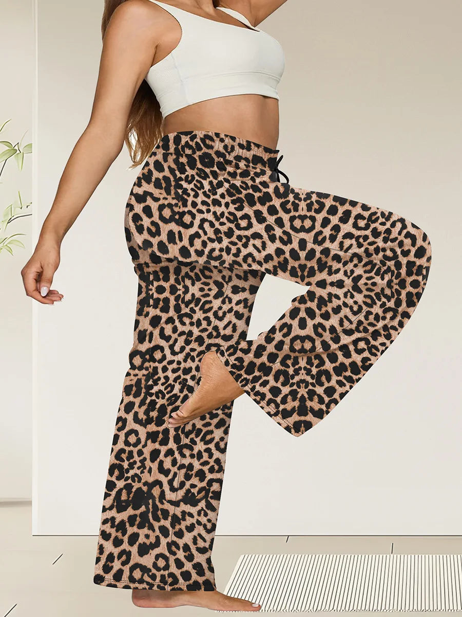 Pantalon Jambes Larges — Taille Élastique & Poches