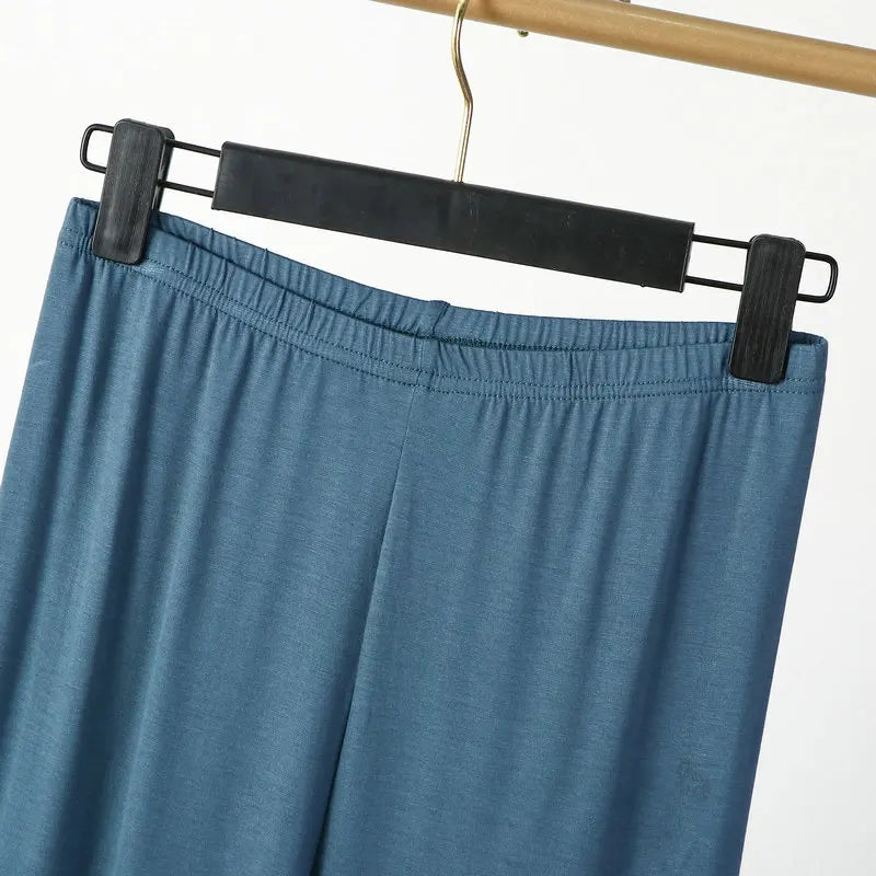 Legging Longueur Mollet — Coton & Spandex, Taille Élastique