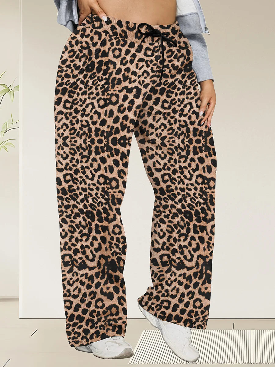 Pantalon Jambes Larges — Taille Élastique & Poches