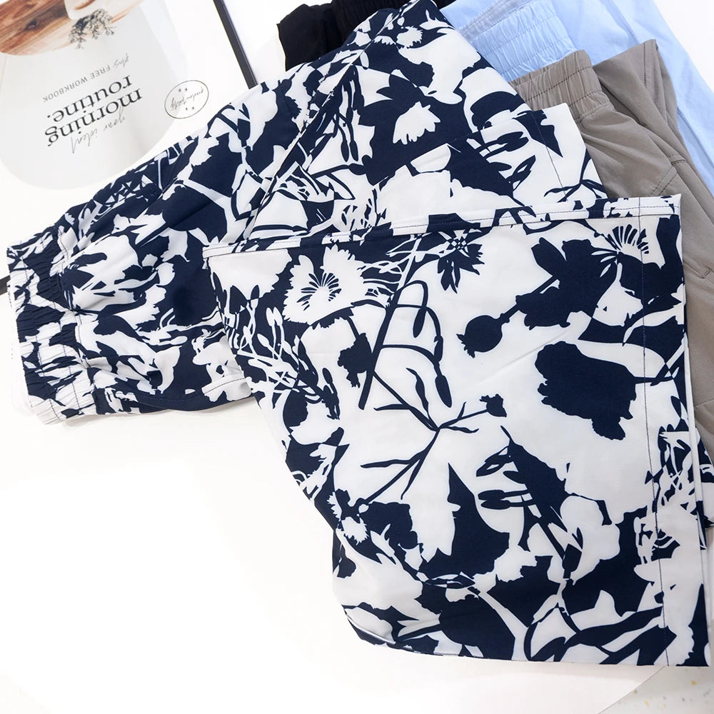 Pantalon Sport Jambes Larges Imprimé — Poche, Respirant, Pleine Longueur
