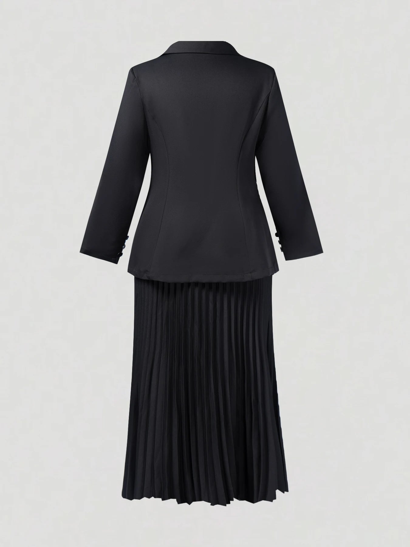 Blazer Cintré Col Tailleur — Manches 3/4, 1 Bouton, Coupe Régulière