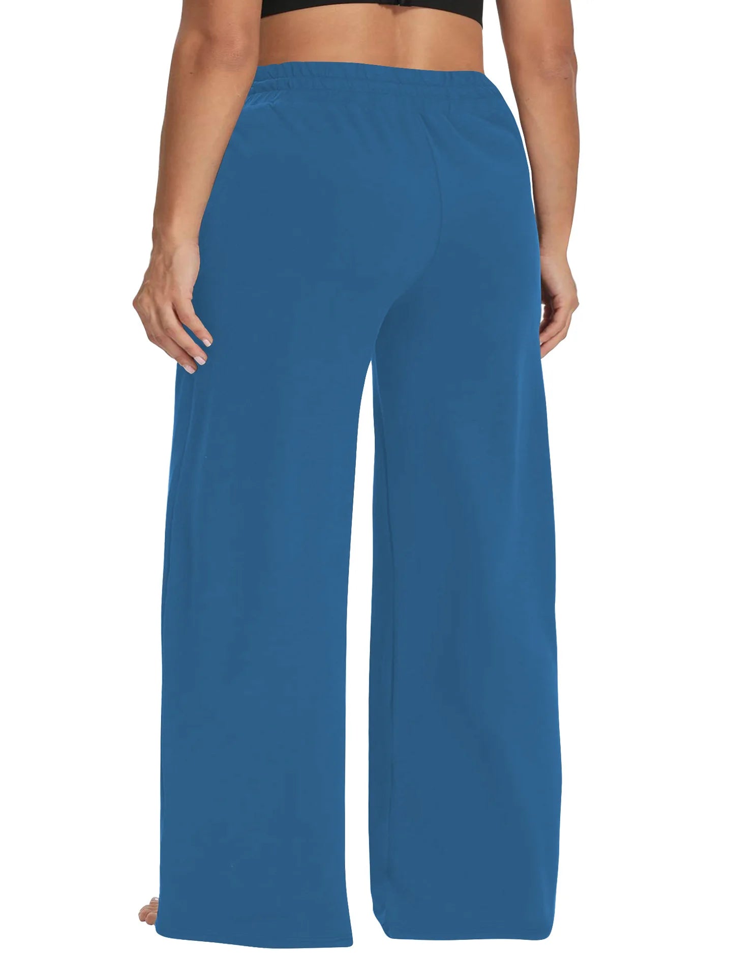 Pantalon Jambes Larges — Taille Élastique & Poches
