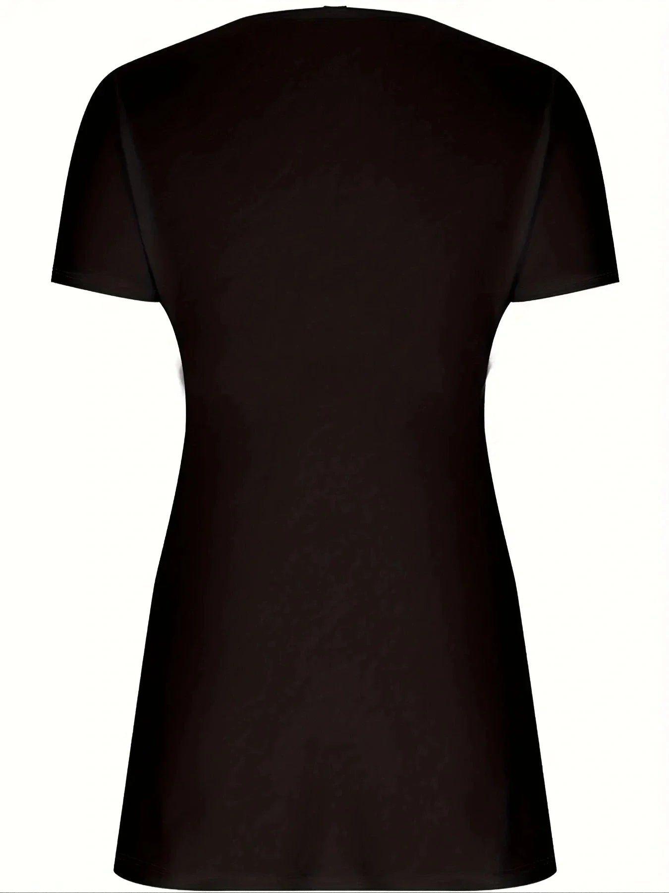 Top Plissé Devant Col en V — Manches Courtes, Coupe Régulière, Tailles 1XL-5XL