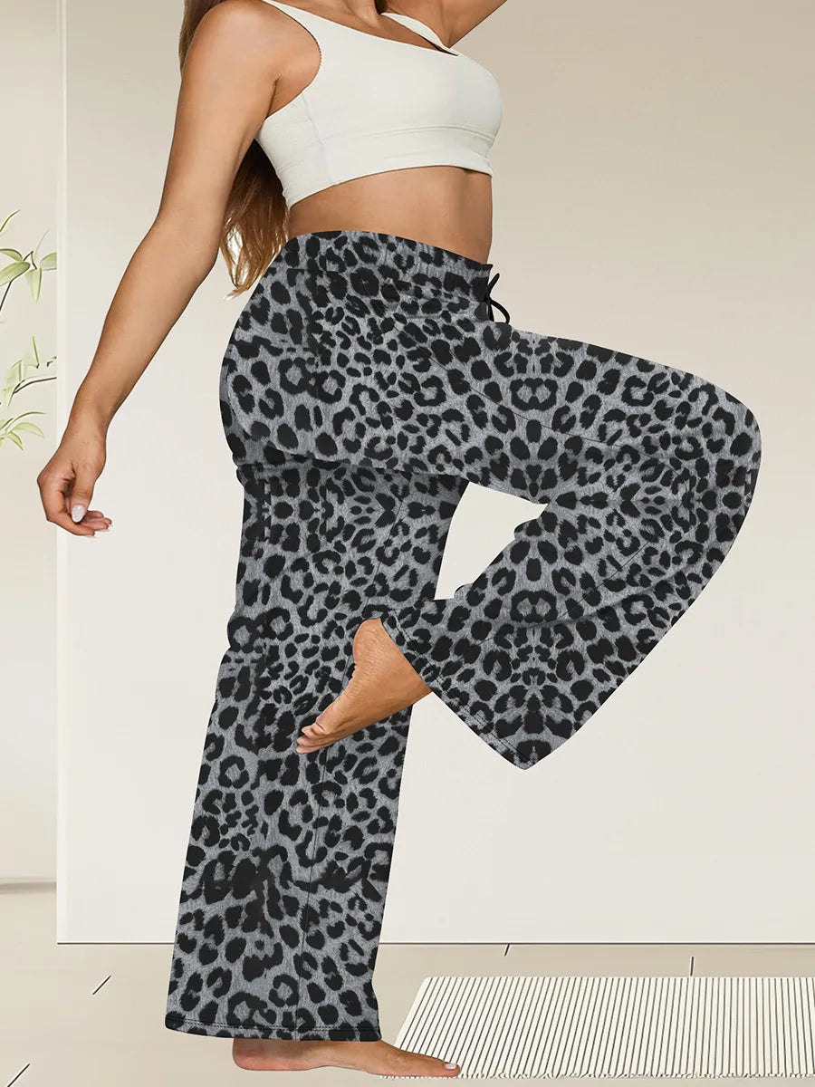 Pantalon Jambes Larges — Taille Élastique & Poches