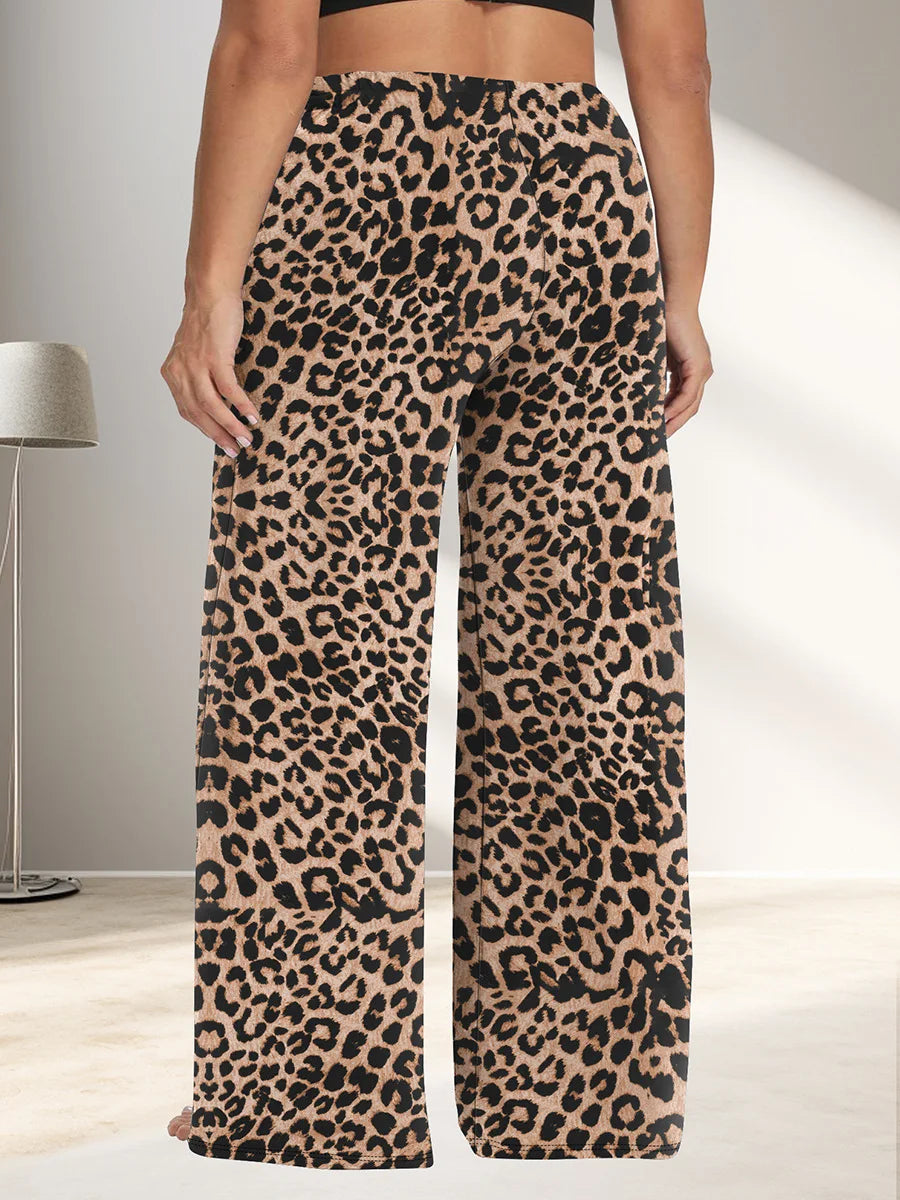 Pantalon Jambes Larges — Taille Élastique & Poches