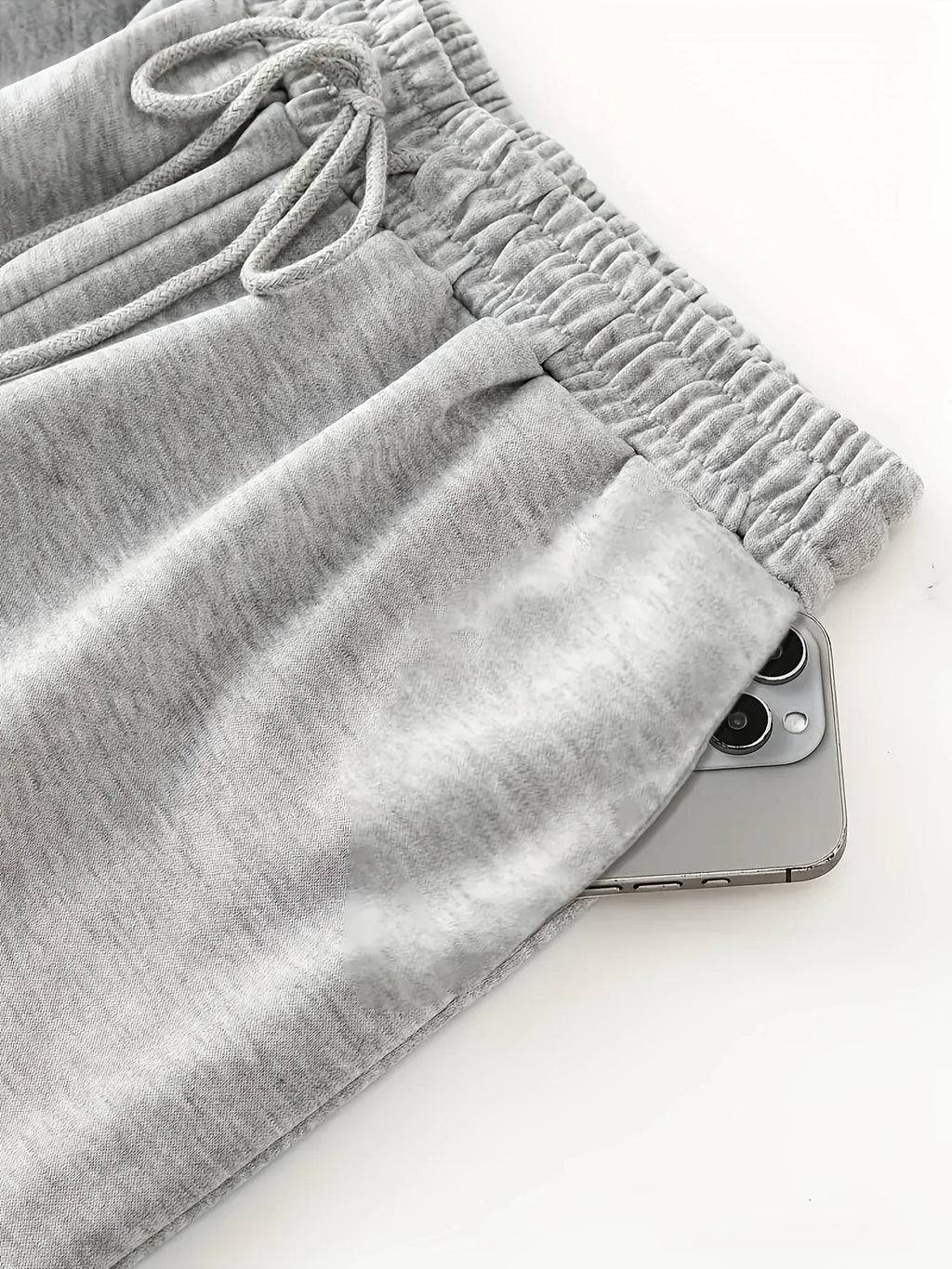 Pantalon Jogging Jambes Larges — Cordon de Serrage, Appliques, Style Streetwear