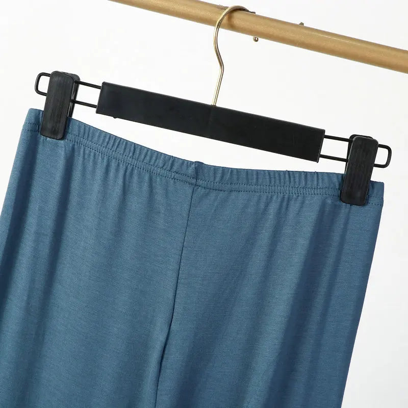 Legging Longueur Mollet — Coton & Spandex, Taille Élastique