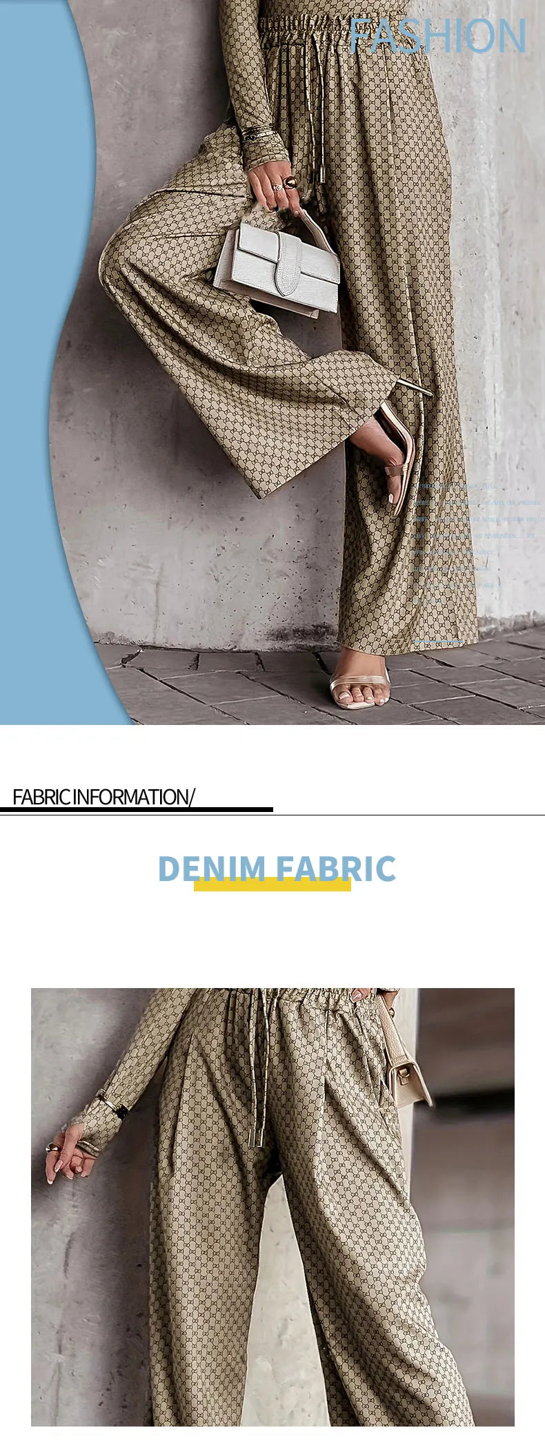 Pantalon Oversize Taille Haute — Poche, Longueur Cheville, Style Décontracté